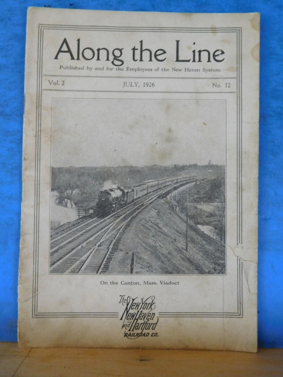 Along the Line 1926 July  New York New Haven & Hartford Employee Magazine