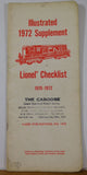 Lionel Illustrated Lionel Checklist 1972 Supplement 1970-1972 SC