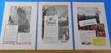 Ads Union Pacific Railroad Lot #30 Advertisements from various magazines (10)