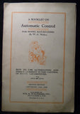 Walthers A Booklet on Automatic Control How to use alternating and direct curren