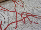 Map Railroads in the United States Central States    FOLDED