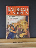 Railroad Stories Magazine 1934 July Circus RR Wrecking Tacket Chances Sawdust Tr