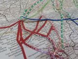 Map Railroads in the United States Central States    FOLDED