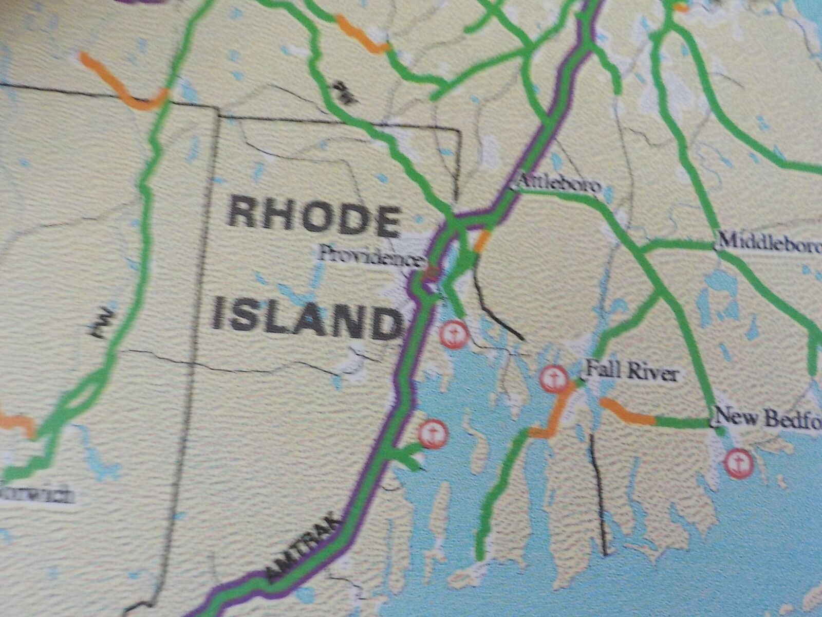 Map Northern New England Rail Lines and Regional Gateways 2001 May ...
