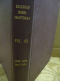 Railroad Model Craftsman Magazine Bound Volume 43 June 1974 - May 1975