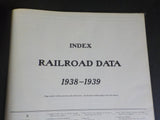Railroad Data 1938-1939  Weekly publication   Hard Cover  Oversize