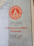 Map Baltimore & Ohio Railrad System Map of the USA