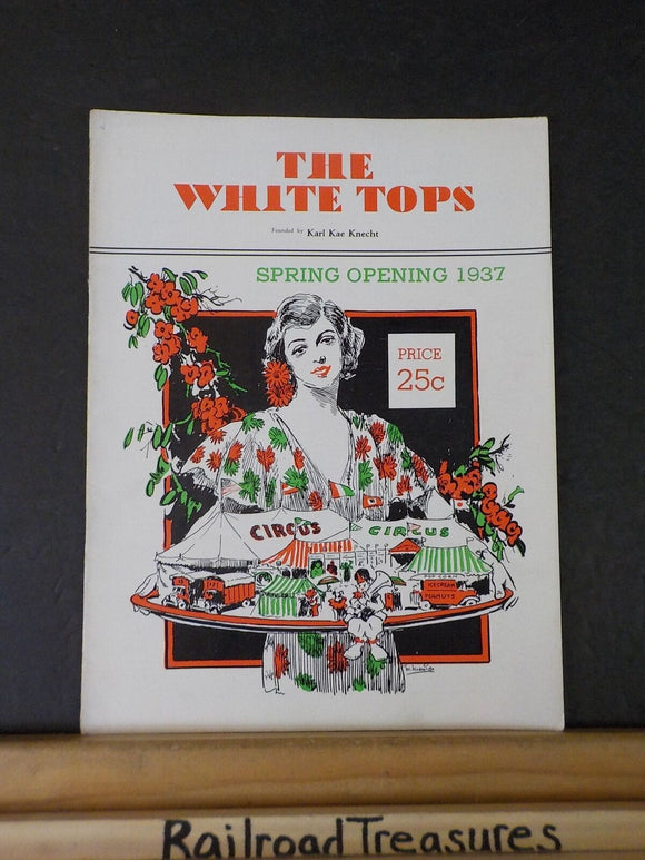 White Tops Circus Magazine 1937 April May Spring Wallace Bros  Cole Bros Downie