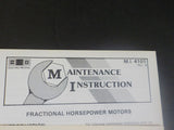 EMD Maintenance Instructions MI 4101 Rev B Fractional horsepower motors