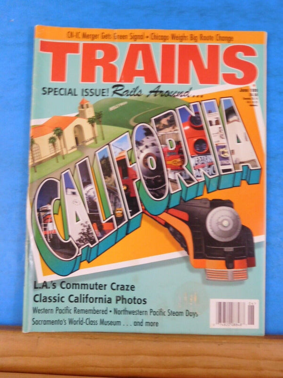 Trains Magazine 1999 June Rails around California WP remembered NWP steam days L