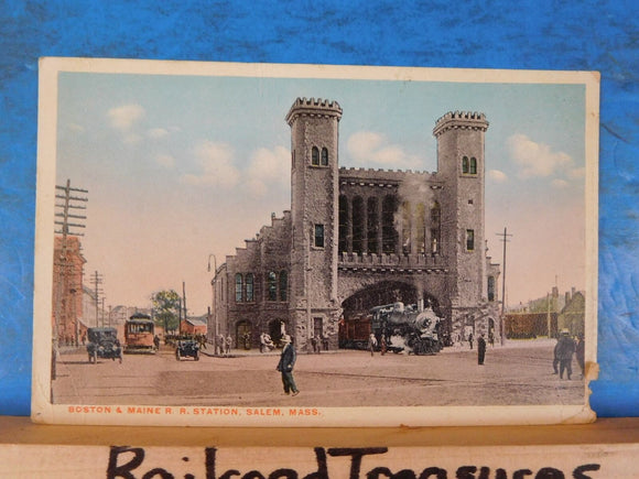 Postcard Boston & Maine Railroad Station Salem, Mass.