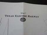 Map Texas Electric Railway Lot of 8 maps