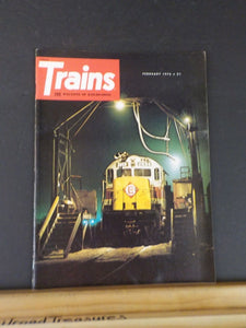 Trains Magazine 1976 February ON DM&IR, 4 CARS = 1 CAR EAST SELKIRK, MANITOBA