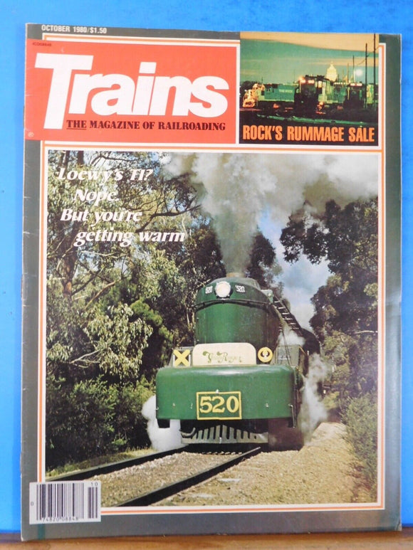 Trains Magazine 1980 October Rock's rummage sale Loewys TI Moving tonnage Norwal