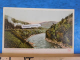 Postcard Deerfield River Near Shelburne Junction MA Boston & Maine Railroad