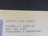 Narrow Gauge & Short Line Historical Society Newsletter 1976 Feb 29 Vol1 #4 Stap