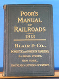 Poor's Manual of Railroads 1913 Maps History rolling stock more