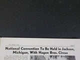 White Tops Circus Magazine 1954 March April Circus wagons King Bros circus