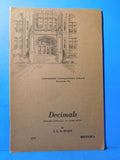 ICS Decimals #1977 edition 1 1946   International Correspondence Schools   36 pa