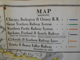 Chicago Burlington & Quincy Railroad Company Annual Report 1926 Foldout map
