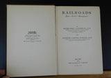 Railroads Rates-Service-Management by Homer Bews Vanderblue & Kenneth Farwell HC