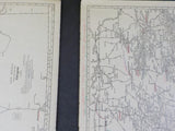 Handy Railroad Atlas 1944 Rand McNally Soft Cover   Staples have been removed
