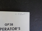GP 38 Static Excitation Operator’s Manual Green Cover Spiral Binding