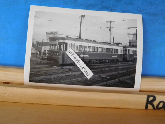 Photo Philadelphia Suburban Transportation #77  5X3.5 Trolley 69th St Phila