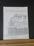 Union Pacific Locomotive Information November 2 1985