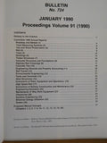 American Railway Engineering Association Bulletin 724 January 1990 Vol 91 AREA