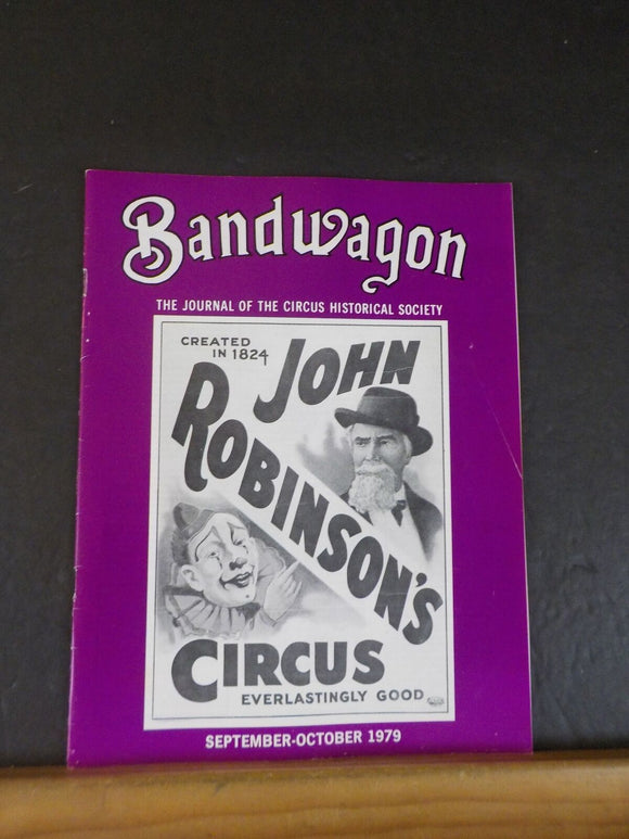 Bandwagon 1979 September October Circus Magazine Fred Buchanan Railroad Shows