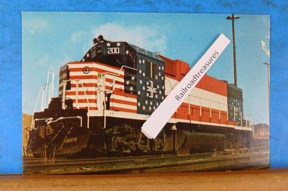 Postcard Boston & Maine locomottive #200 1976 Bicentennial Spirit of 76