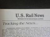 US Rail News 1984 February Our 1st Year Marketplace for the Railroad Industry &