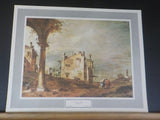 Renaissance Lithographic Print  Francesco Guardi Paessaggio Village