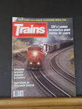 Trains Magazine 1990 October GM's London locomotive plant DeQueen & Eastern Wisc