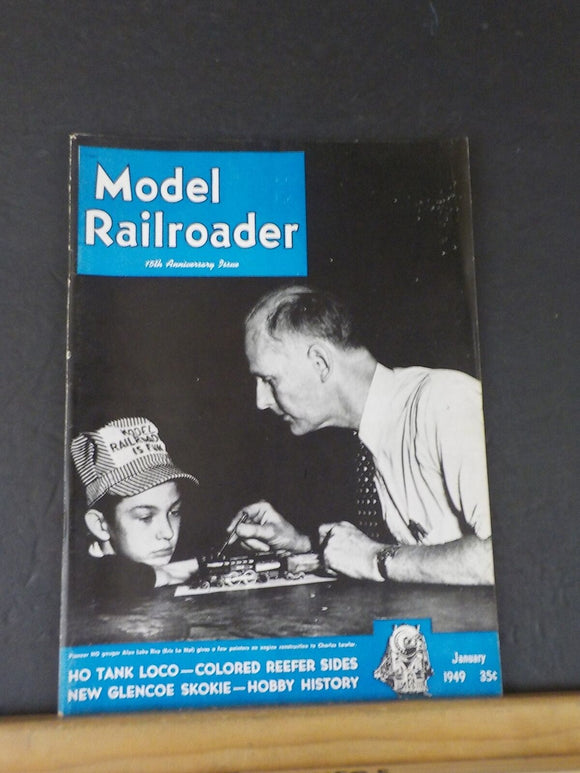 Model Railroader Magazine 1949 January HO tank loco Colored reefer sides New Gle