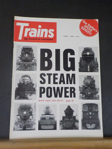 Trains Magazine 1968 June Big steam power Don Steffee's speed survey