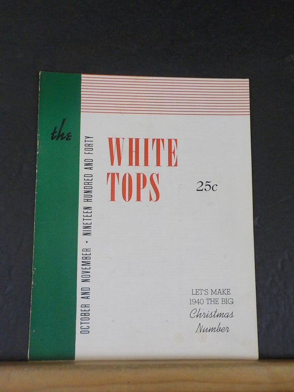 White Tops Circus Magazine 1940 October November Tom Mix North Salem Circus Riot