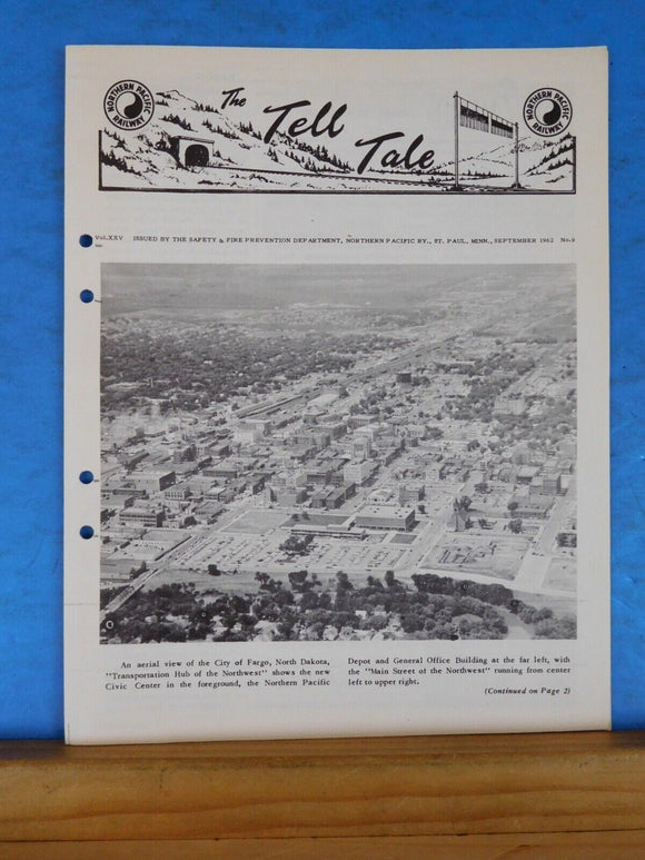 Tell Tale 1962 September No.9 Northern Pacific Ry Safety & Fire Dept Employee