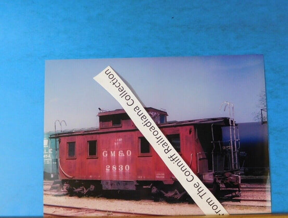 Photo Gulf Mobile & Ohio Caboose #2830  8X11 Color GM&OLaurel MS 1972