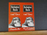 Burlington Route System Public Timetable 1963 May-October