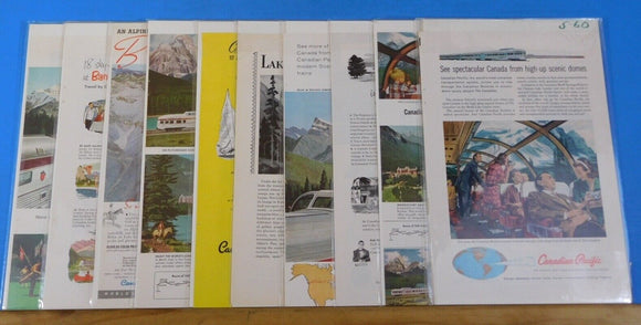 Ads Canadian Pacific Railroad Lot #2 Advertisements from various magazines