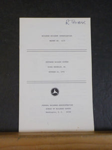 Railroad Accident Investigation Report #4174 Southern Railway System 1970