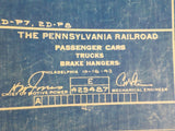 Blueprint PRR Passenger Cars Trucks Brake Hangers #429487-A