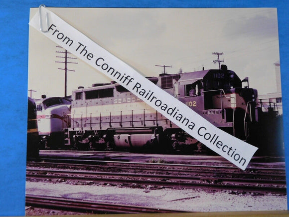 Photo Seaboard Coast Line Locomotive #1102 8X10 Color