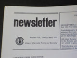 Upper Canada Railway Society Newsletter #326 March April 1973 Yonge Railway