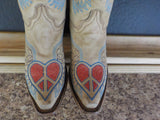 Corral Teen Boots size 4 1/2T Stk #1031 Angel Wings Hearts Embroidered Western C