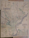 Map Philadelphia Route Map Showing Street Car Bus and Subway Lines 1940
