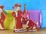 Jaycees Mississippi Bulldog  pin Colonel Reb Bully Dog pin (2)