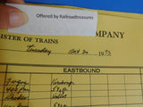 Columbus and Greenville Railway Company, Telegraphic Register of Trains,24 hr re